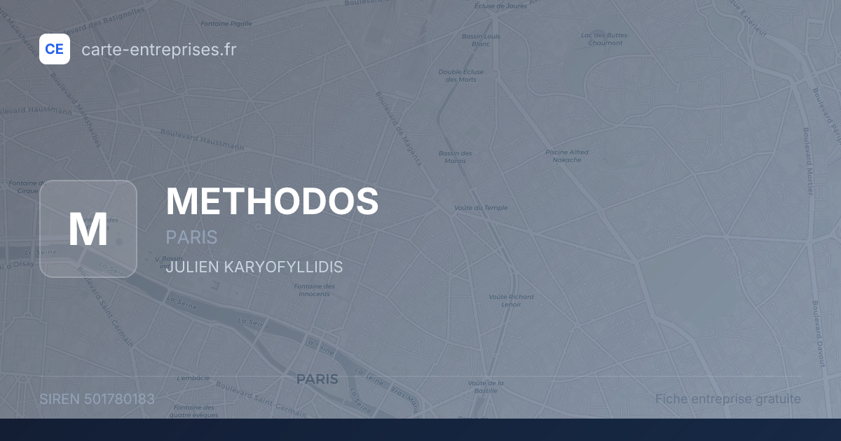 METHODOS — 501780183 — fiche entreprise