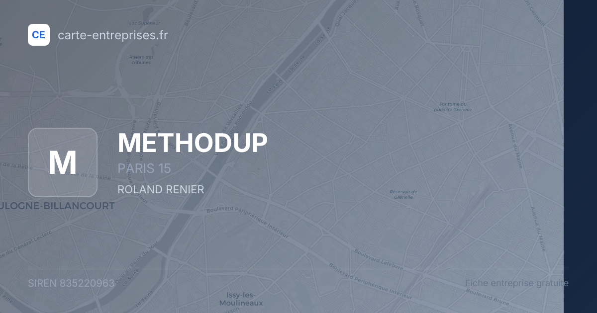 METHODUP — 835220963 — fiche entreprise