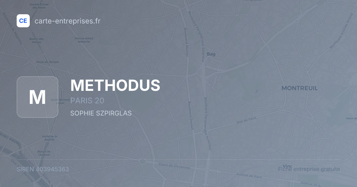 METHODUS — 403945363 — fiche entreprise