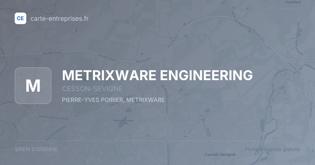 METRIXWARE ENGINEERING — 513061416 — fiche entreprise