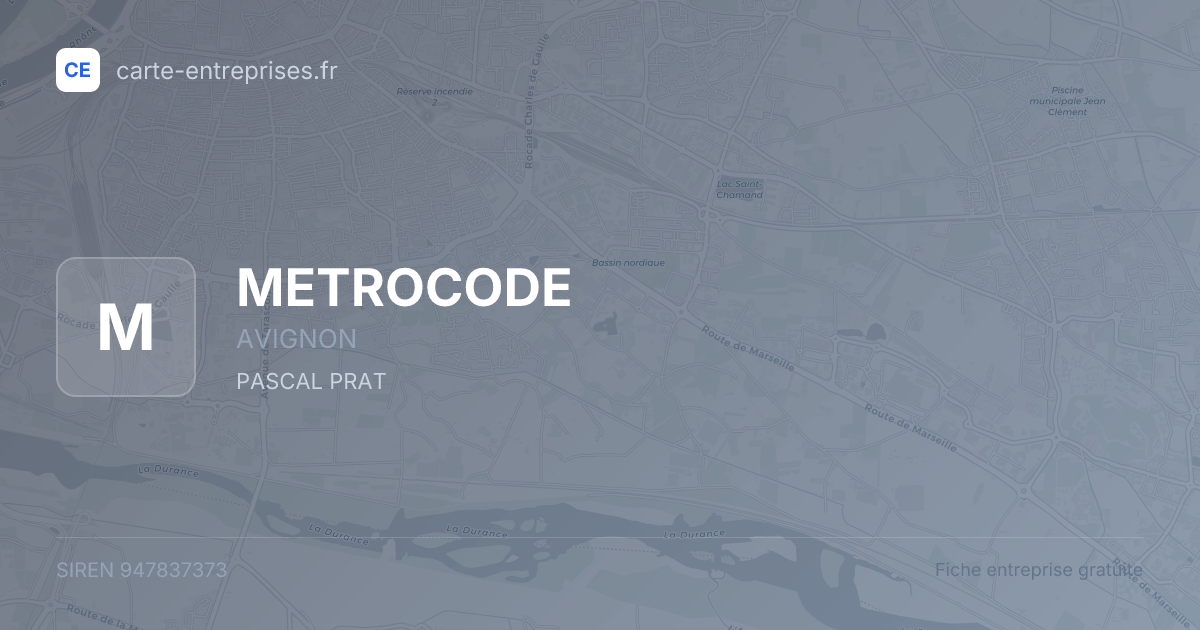 METROCODE — 947837373 — fiche entreprise