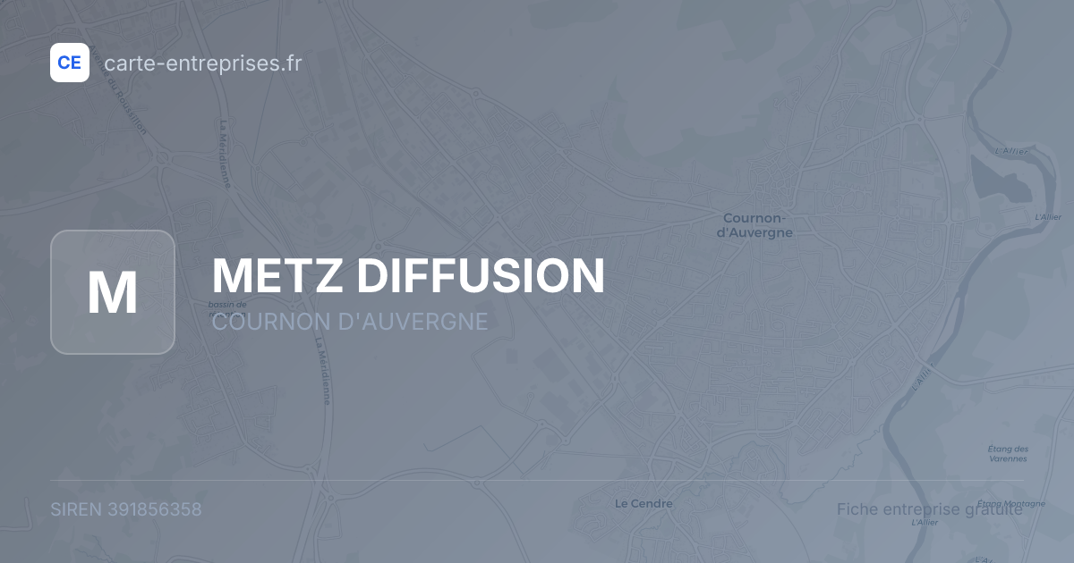 METZ DIFFUSION — 391856358 — fiche entreprise