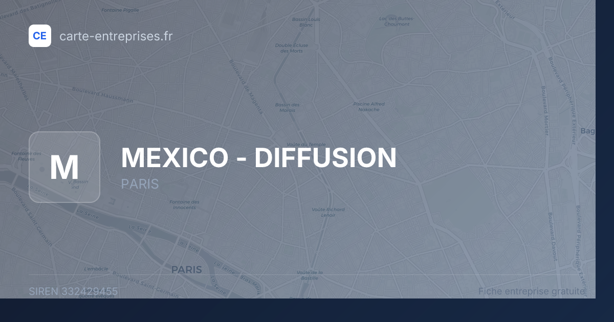 MEXICO - DIFFUSION — 332429455 — fiche entreprise