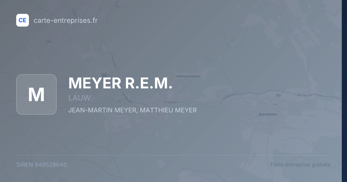 MEYER R.E.M. — 949528640 — fiche entreprise