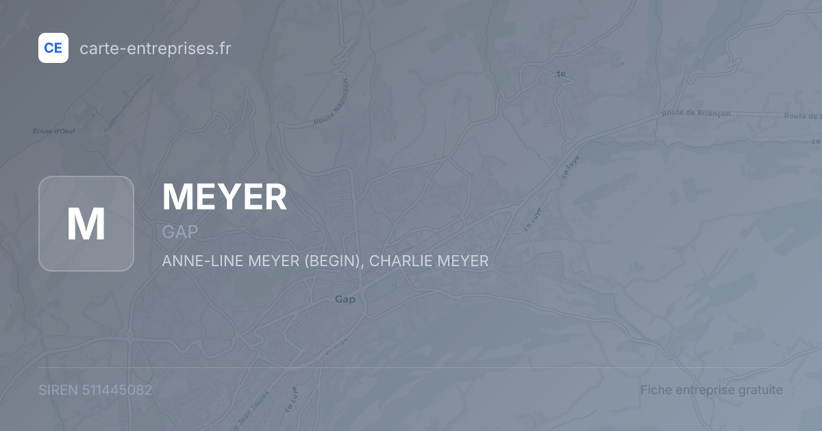 MEYER — 511445082 — fiche entreprise