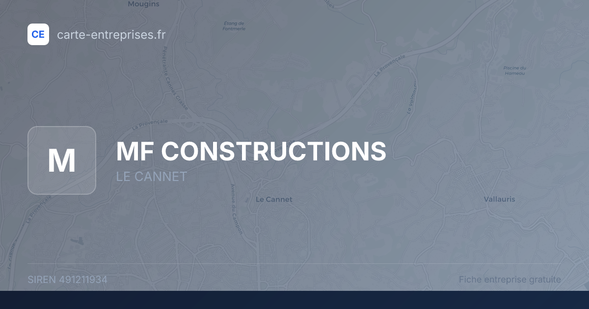 MF CONSTRUCTIONS — 491211934 — fiche entreprise