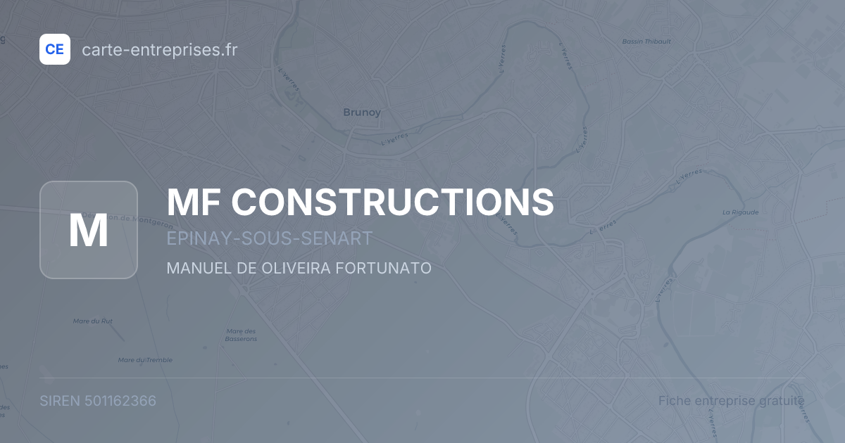 MF CONSTRUCTIONS — 501162366 — fiche entreprise