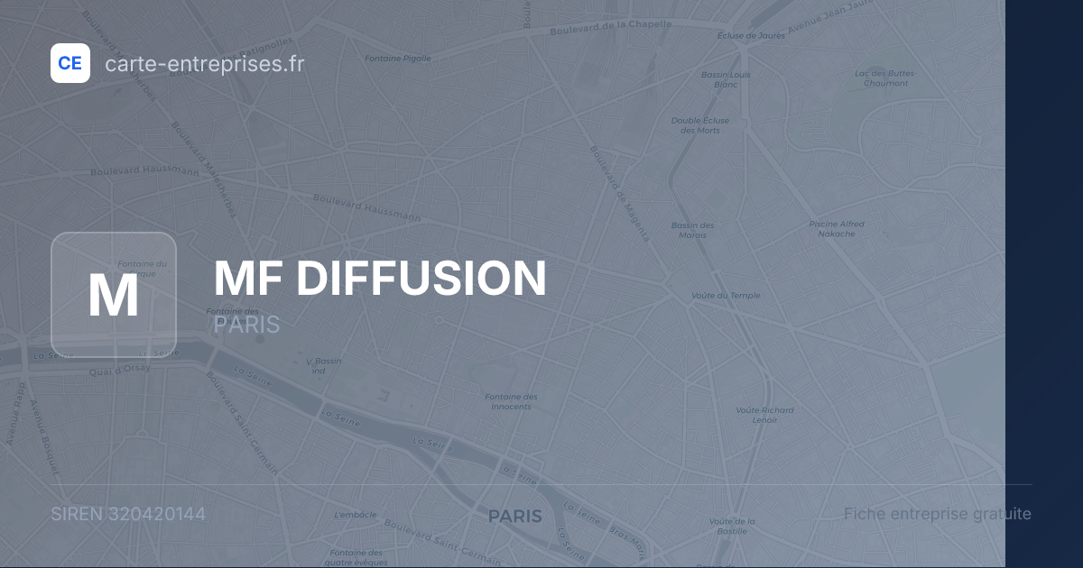 MF DIFFUSION — 320420144 — fiche entreprise