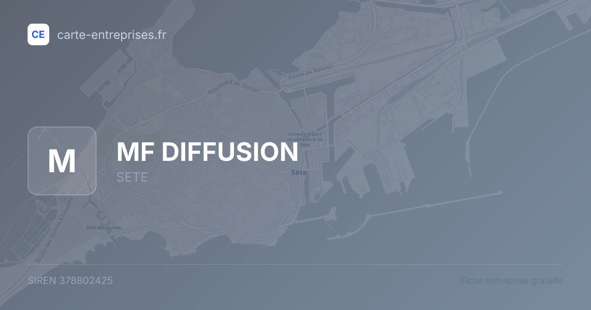 MF DIFFUSION — 378802425 — fiche entreprise