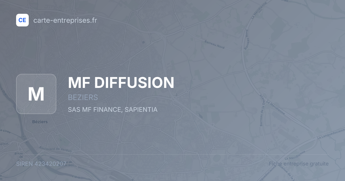 MF DIFFUSION — 423420207 — fiche entreprise