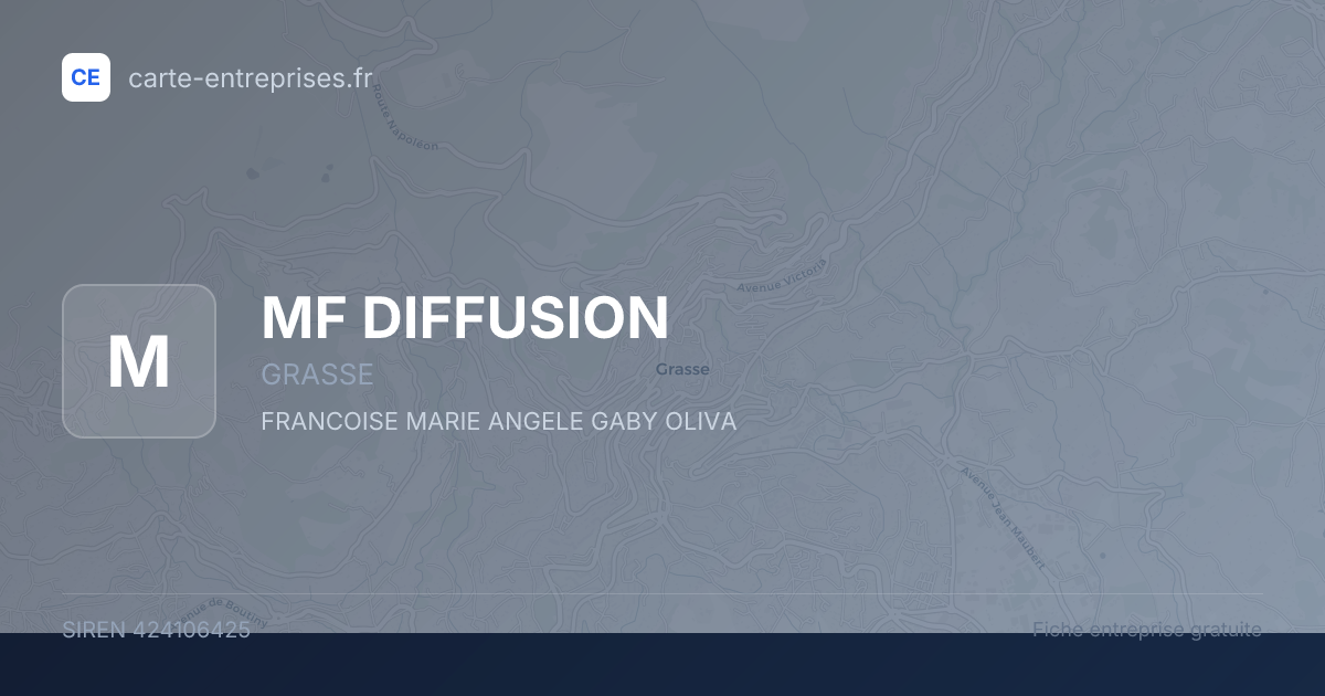 MF DIFFUSION — 424106425 — fiche entreprise