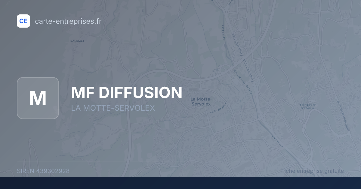 MF DIFFUSION — 439302928 — fiche entreprise