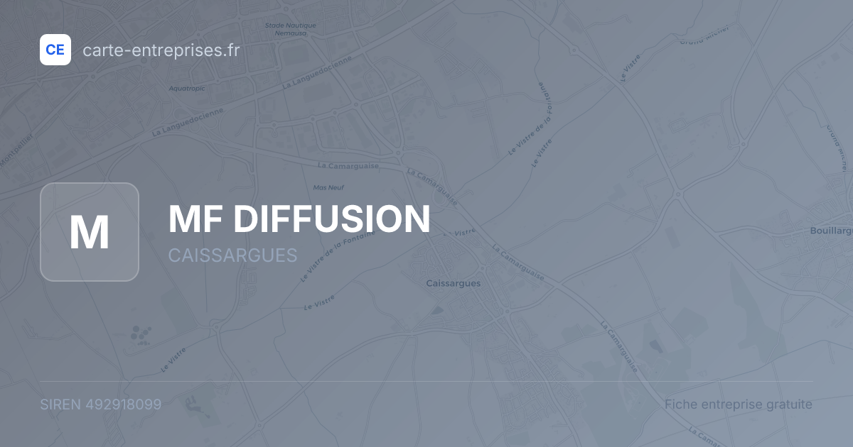 MF DIFFUSION — 492918099 — fiche entreprise