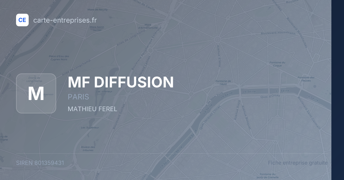 MF DIFFUSION — 801359431 — fiche entreprise