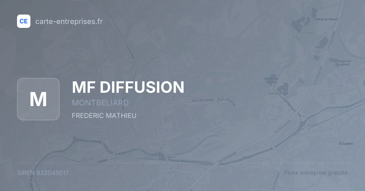 MF DIFFUSION — 832045017 — fiche entreprise