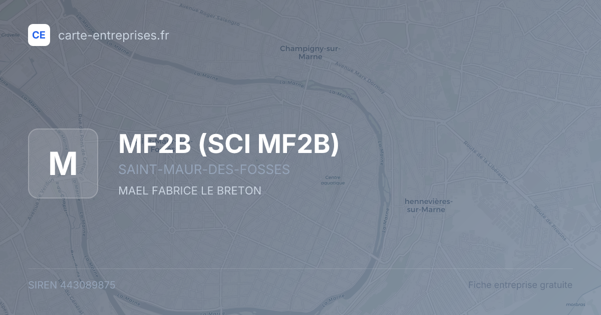 MF2B (SCI MF2B) — 443089875 — fiche entreprise