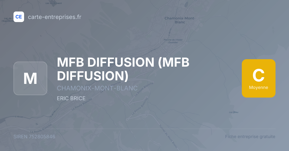 MFB DIFFUSION — 752805846 — fiche entreprise