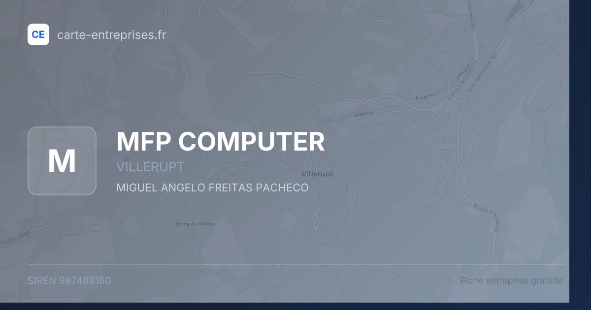 MFP COMPUTER — 987488160 — fiche entreprise