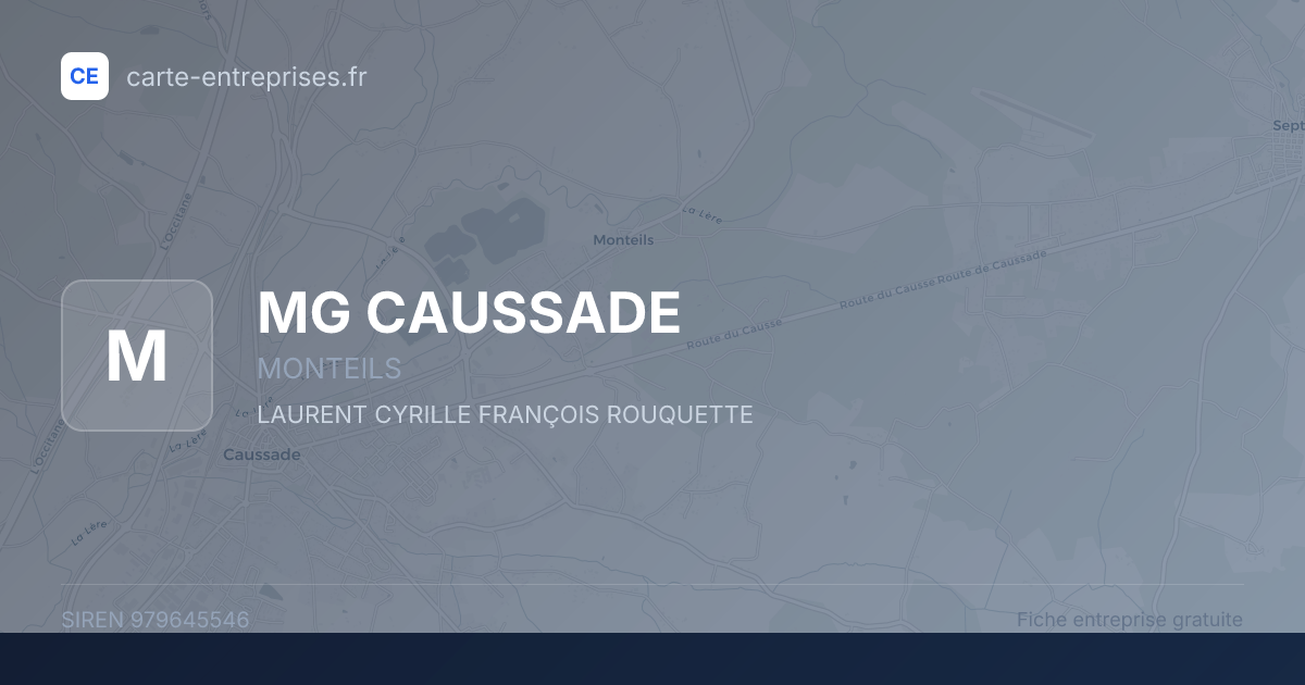 MG CAUSSADE — 979645546 — fiche entreprise