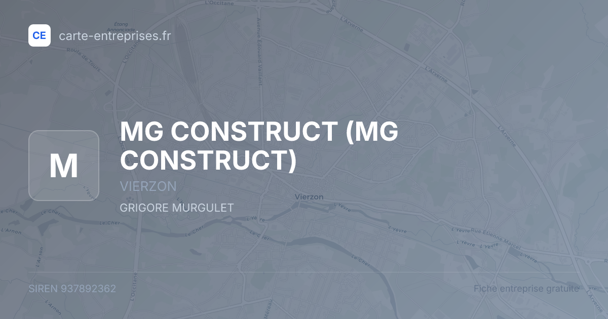 MG CONSTRUCT — 937892362 — fiche entreprise