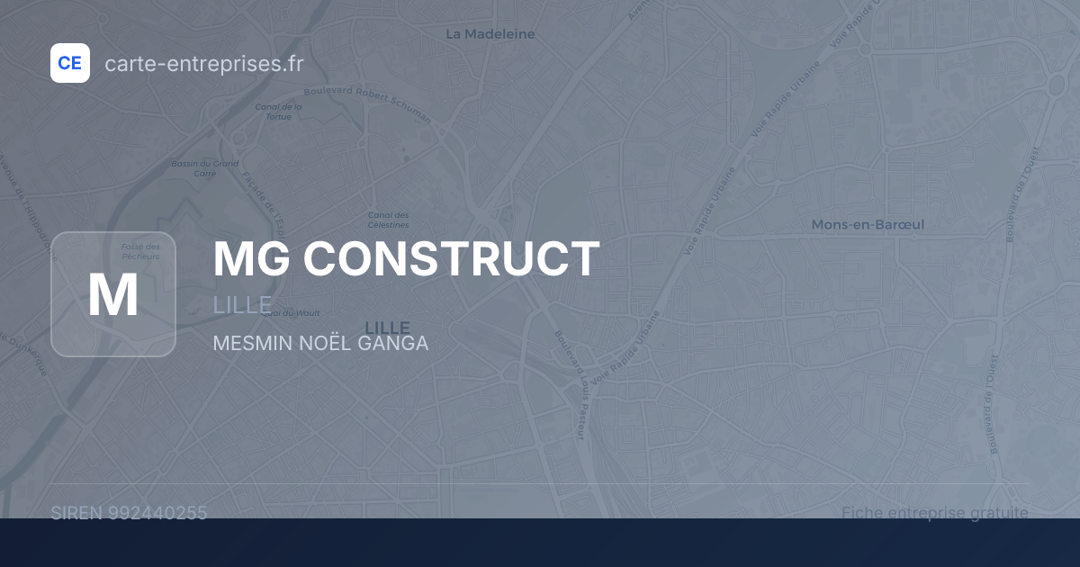 MG CONSTRUCT — 992440255 — fiche entreprise