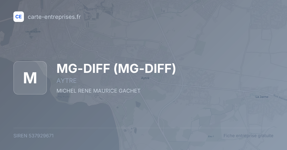 MG-DIFF — 537929671 — fiche entreprise