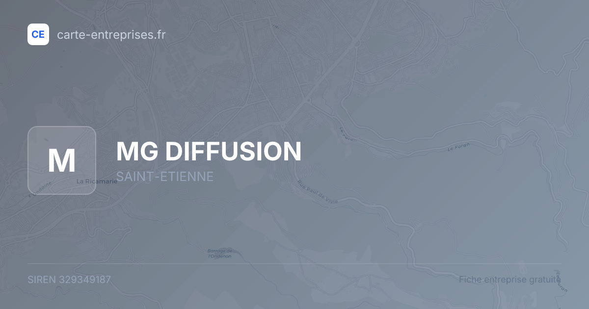 MG DIFFUSION — 329349187 — fiche entreprise