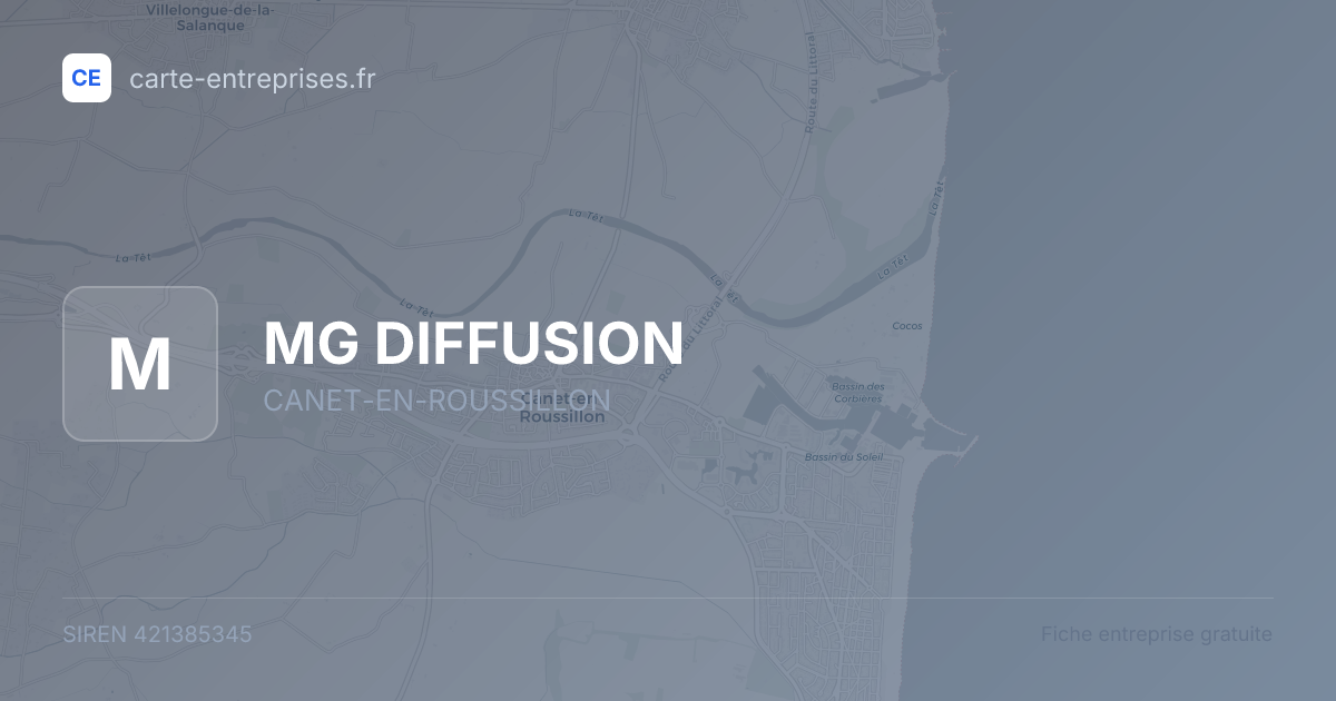 MG DIFFUSION — 421385345 — fiche entreprise