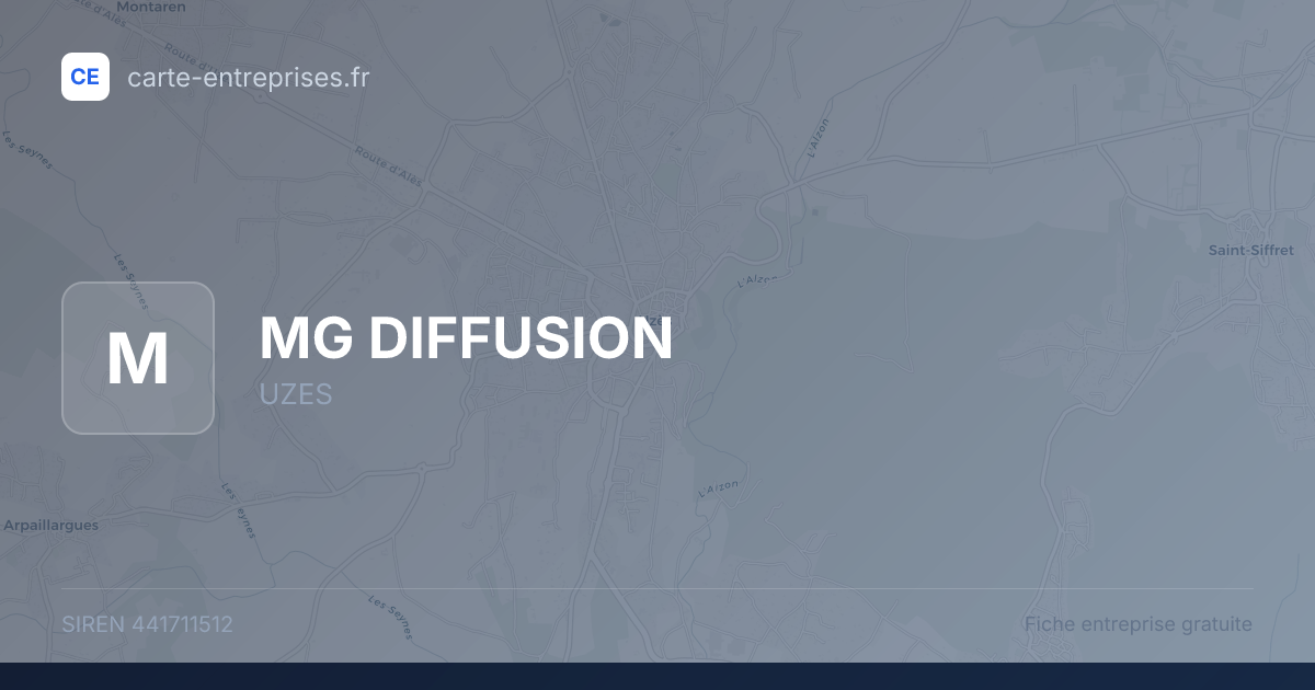 MG DIFFUSION — 441711512 — fiche entreprise
