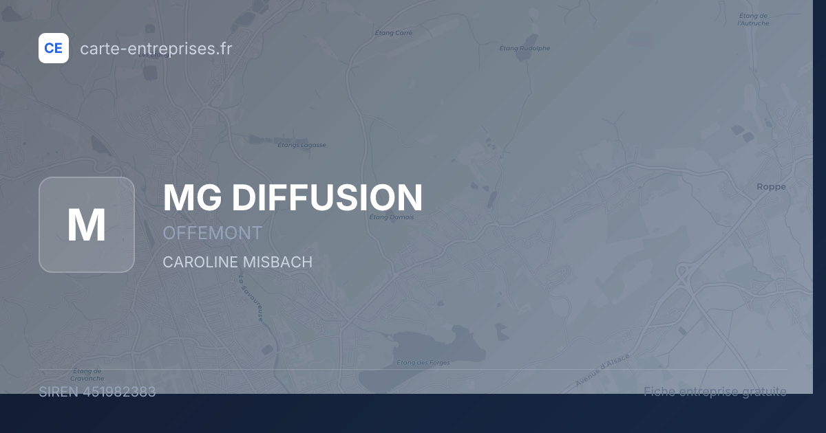 MG DIFFUSION — 451982383 — fiche entreprise