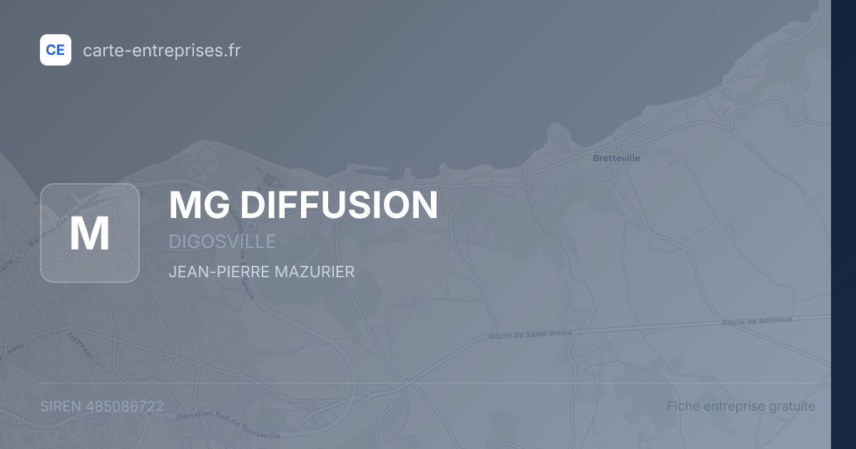 MG DIFFUSION — 485086722 — fiche entreprise