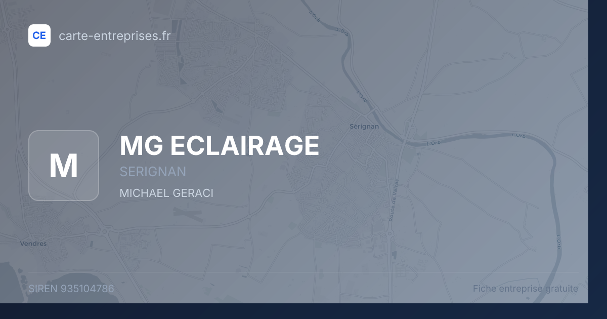 MG ECLAIRAGE — 935104786 — fiche entreprise