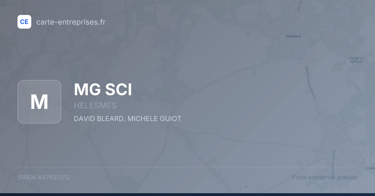 MG SCI — 447697012 — fiche entreprise