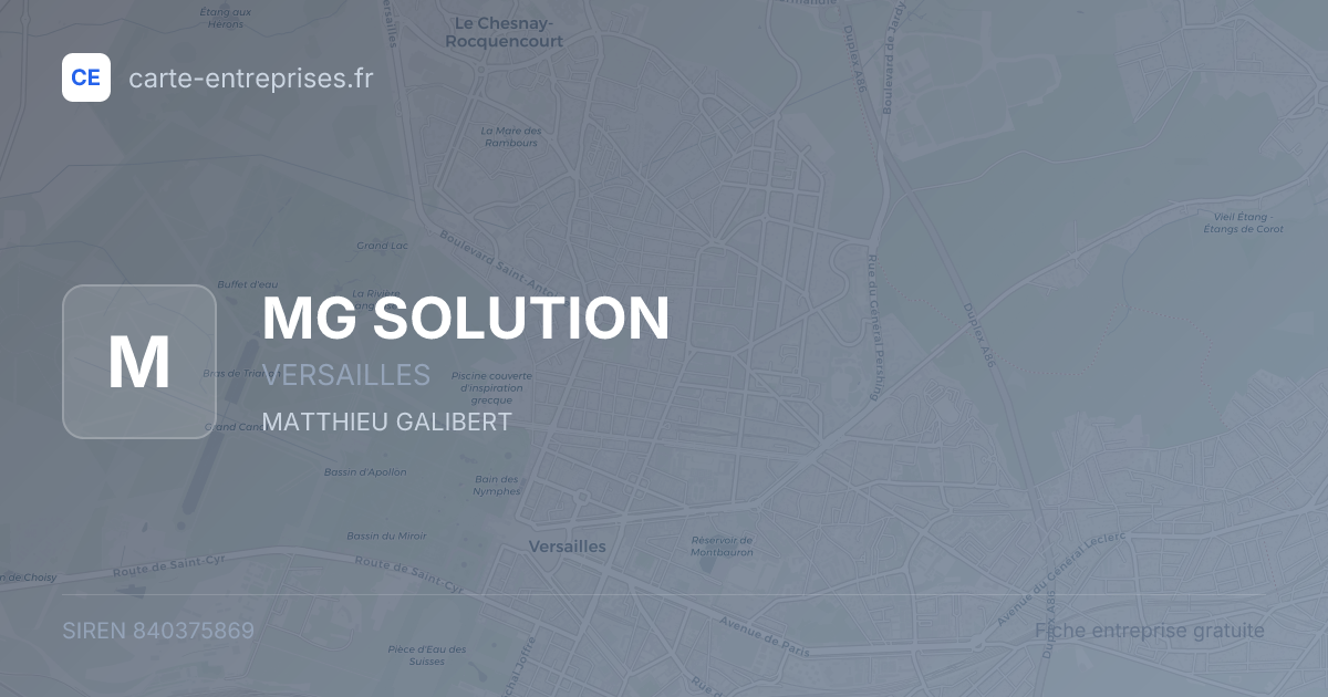 MG SOLUTION — 840375869 — fiche entreprise