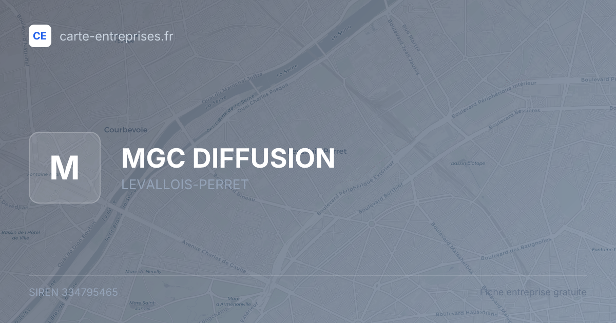 MGC DIFFUSION — 334795465 — fiche entreprise