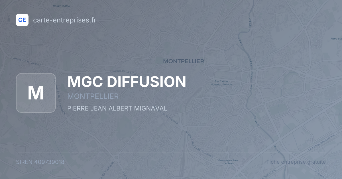 MGC DIFFUSION — 409739018 — fiche entreprise