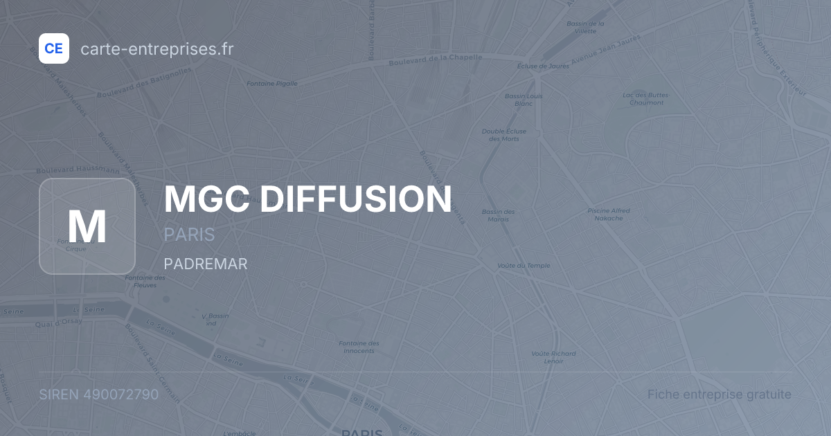 MGC DIFFUSION — 490072790 — fiche entreprise