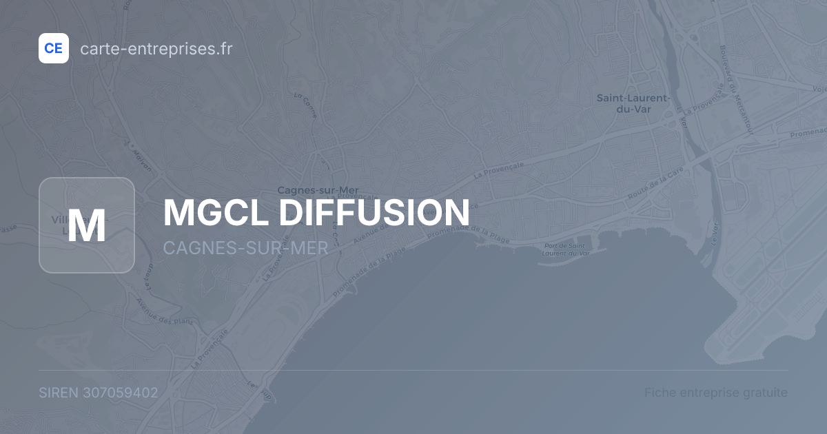 MGCL DIFFUSION — 307059402 — fiche entreprise