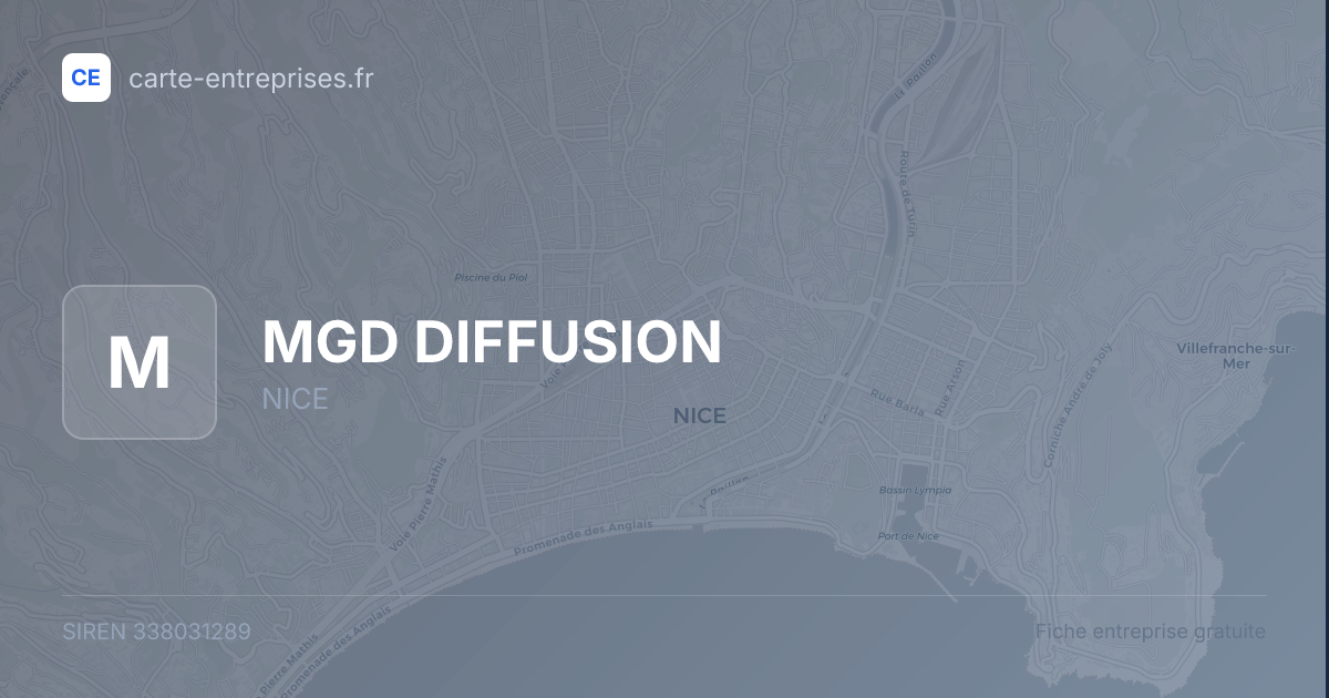 MGD DIFFUSION — 338031289 — fiche entreprise