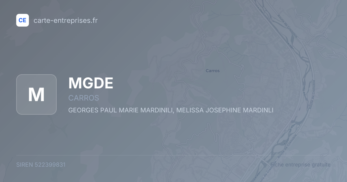 MGDE — 522399831 — fiche entreprise