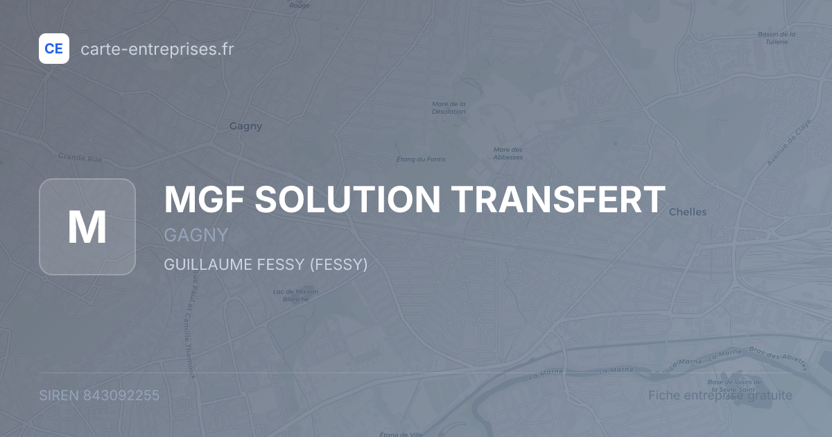 MGF SOLUTION TRANSFERT — 843092255 — fiche entreprise