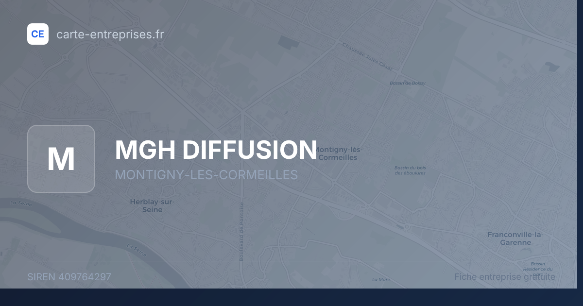 MGH DIFFUSION — 409764297 — fiche entreprise