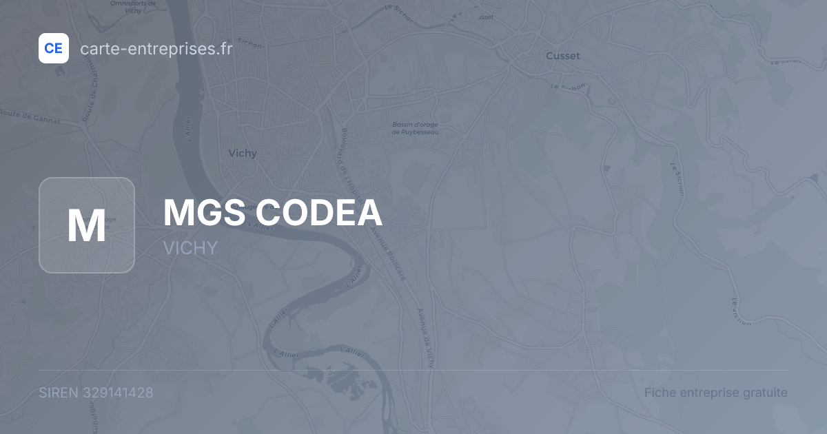 MGS CODEA — 329141428 — fiche entreprise