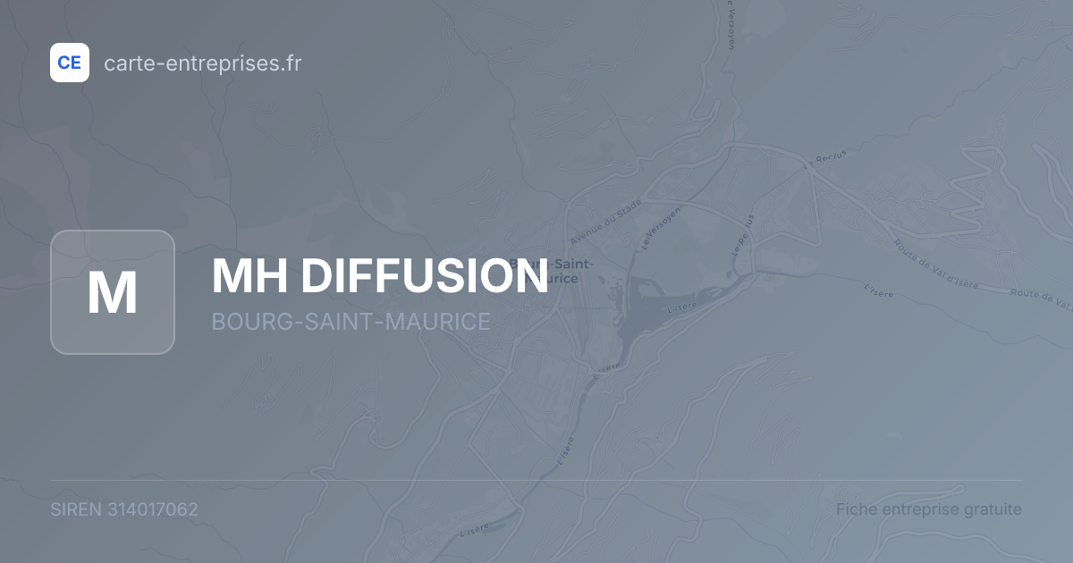 MH DIFFUSION — 314017062 — fiche entreprise