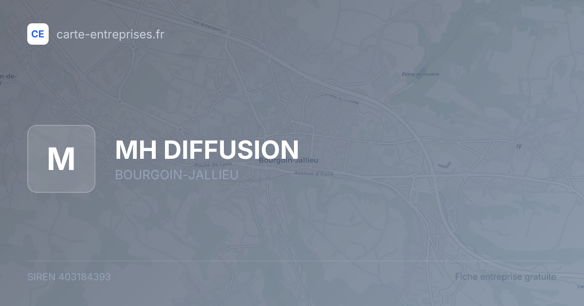 MH  DIFFUSION — 403184393 — fiche entreprise