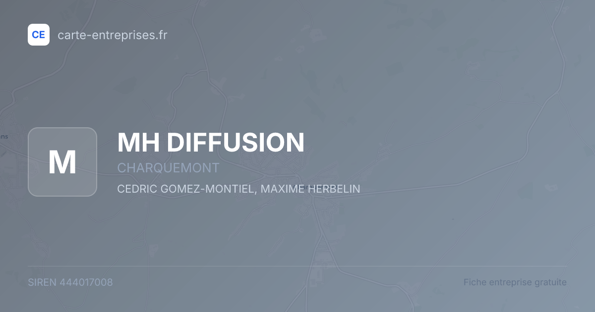 MH DIFFUSION — 444017008 — fiche entreprise