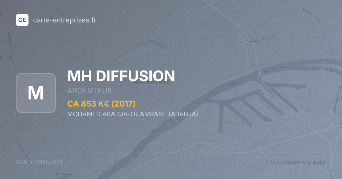 MH DIFFUSION — 811853431 — fiche entreprise