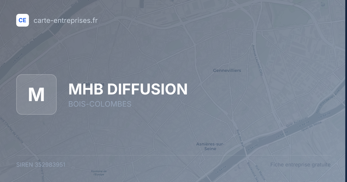 MHB DIFFUSION — 352983951 — fiche entreprise