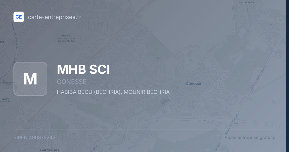 MHB SCI — 490875242 — fiche entreprise