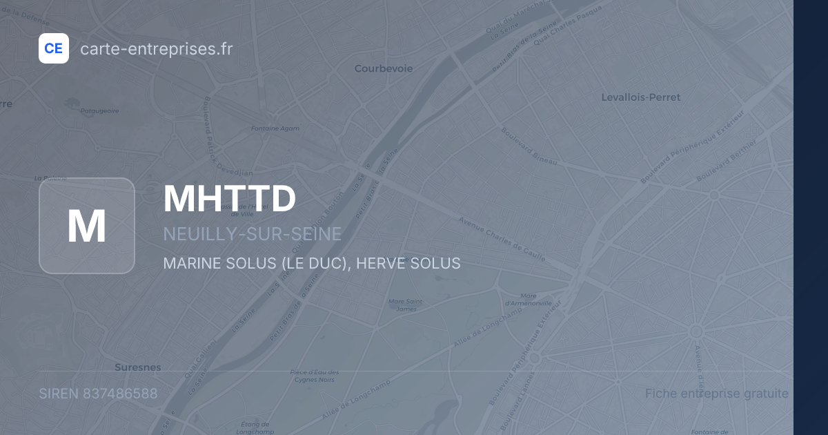 MHTTD — 837486588 — fiche entreprise